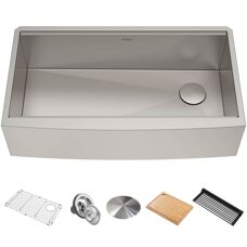 Кухонна мийка з аксесуарами KRAUS Kore™ KWF210-33 нержавіюча сталь   (87317)
