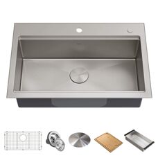 Кухонна мийка з аксесуарами KRAUS Kore™ KWT300-32 сатин 