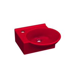 Керамічна раковина ліва IDEVIT Myra Mini 36 см 0201-0367-08 червона  (26989)