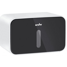 Тримач для туалетного паперу MVM клейкий BP-15 black, пластиковий білий/чорний  (60456)