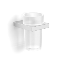 Склянка для зубних щіток з тримач Stella New York 05.411 матове скло / хром  (76886)